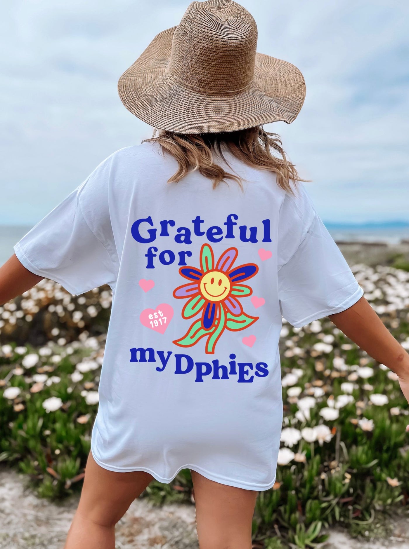 Delta Phi Epsilon Grateful Flower Sorority T-shirt