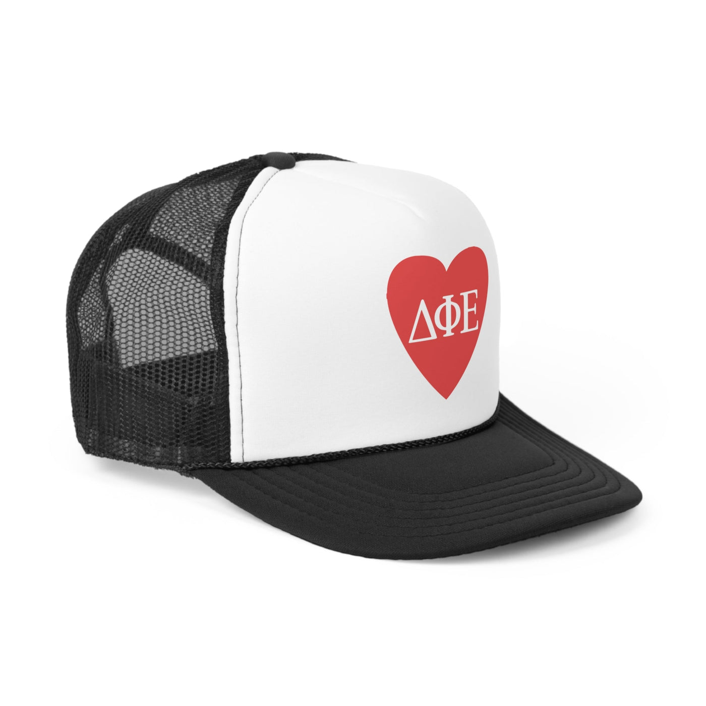 Delta Phi Epsilon Heart Letters Sorority Foam Trucker Hat