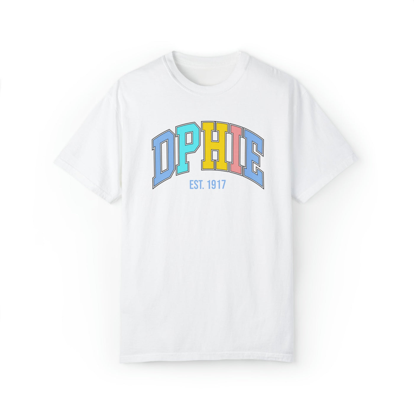 Delta Phi Epsilon Pastel Varsity Sorority T-shirt