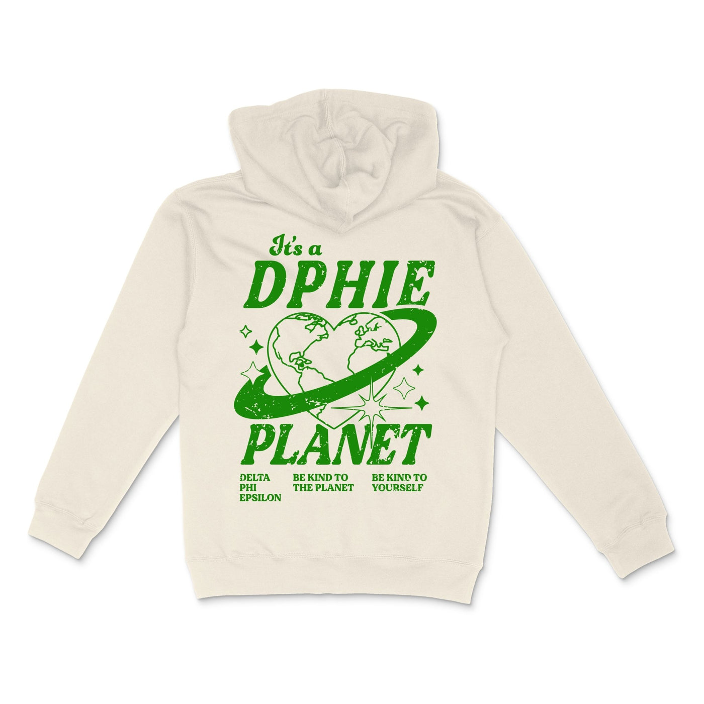 Delta Phi Epsilon Planet Hoodie | Be Kind to the Planet Trendy Sorority DPhiE Sweatshirt