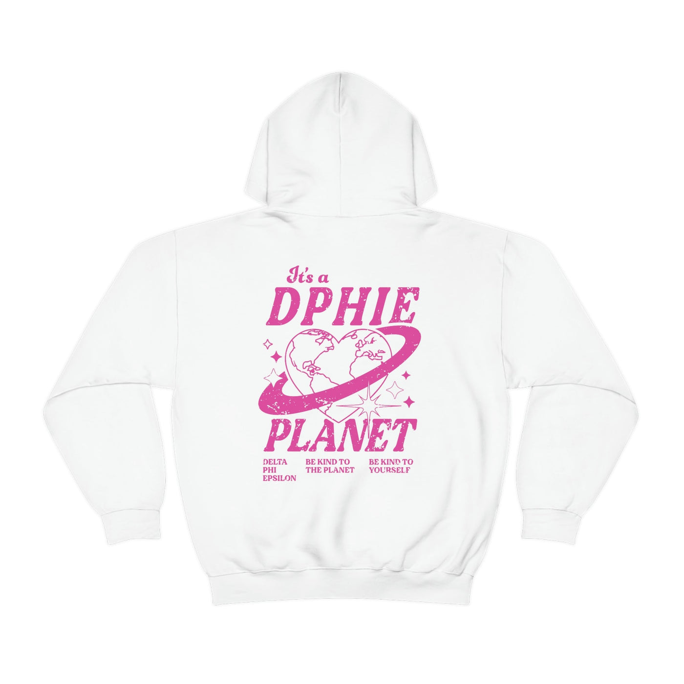 Delta Phi Epsilon Planet Hoodie | Be Kind to the Planet Trendy Sorority Hoodie | Greek Life Sweatshirt | Trendy Sorority Sweatshirt
