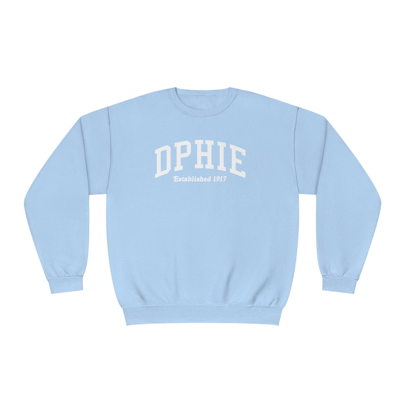 Delta Phi Epsilon Sorority Varsity College DPhiE Crewneck Sweatshirt