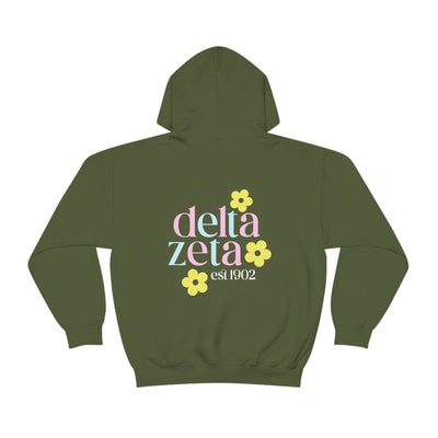 Delta Zeta Flower Sweatshirt, Dee Zee Sorority Hoodie