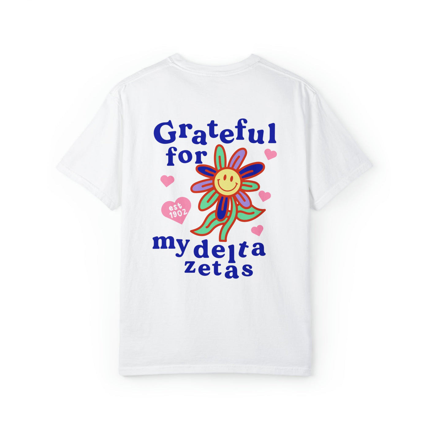 Delta Zeta Grateful Flower Sorority T-shirt
