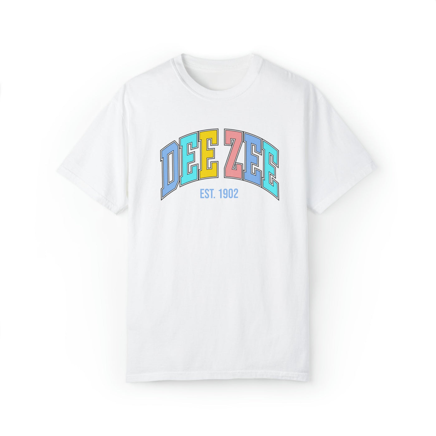 Delta Zeta Pastel Varsity Sorority T-shirt