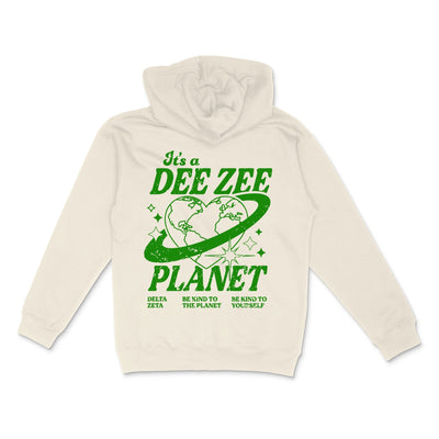 Delta Zeta Planet Hoodie | Be Kind to the Planet Trendy Sorority Dee Zee Sweatshirt
