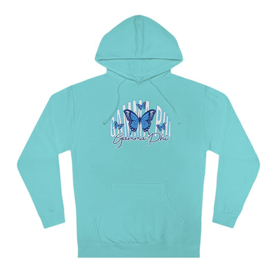 Gamma Phi Beta Baby Blue Butterfly Cute Sorority Sweatshirt