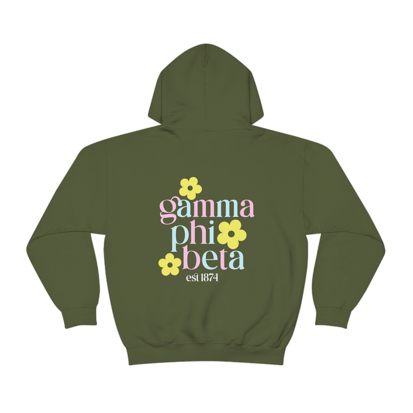 Gamma Phi Beta Flower Sweatshirt, GPhi Sorority Hoodie