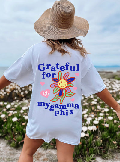 Gamma Phi Beta Grateful Flower Sorority T-shirt
