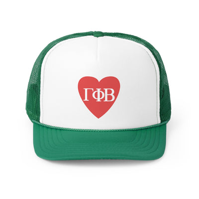 Gamma Phi Beta Heart Letters Sorority Foam Trucker Hat