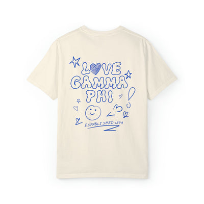 Gamma Phi Beta Love Doodle Sorority T-shirt