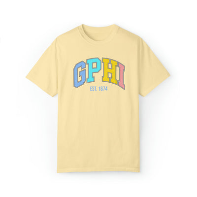 Gamma Phi Beta Pastel Varsity Sorority T-shirt