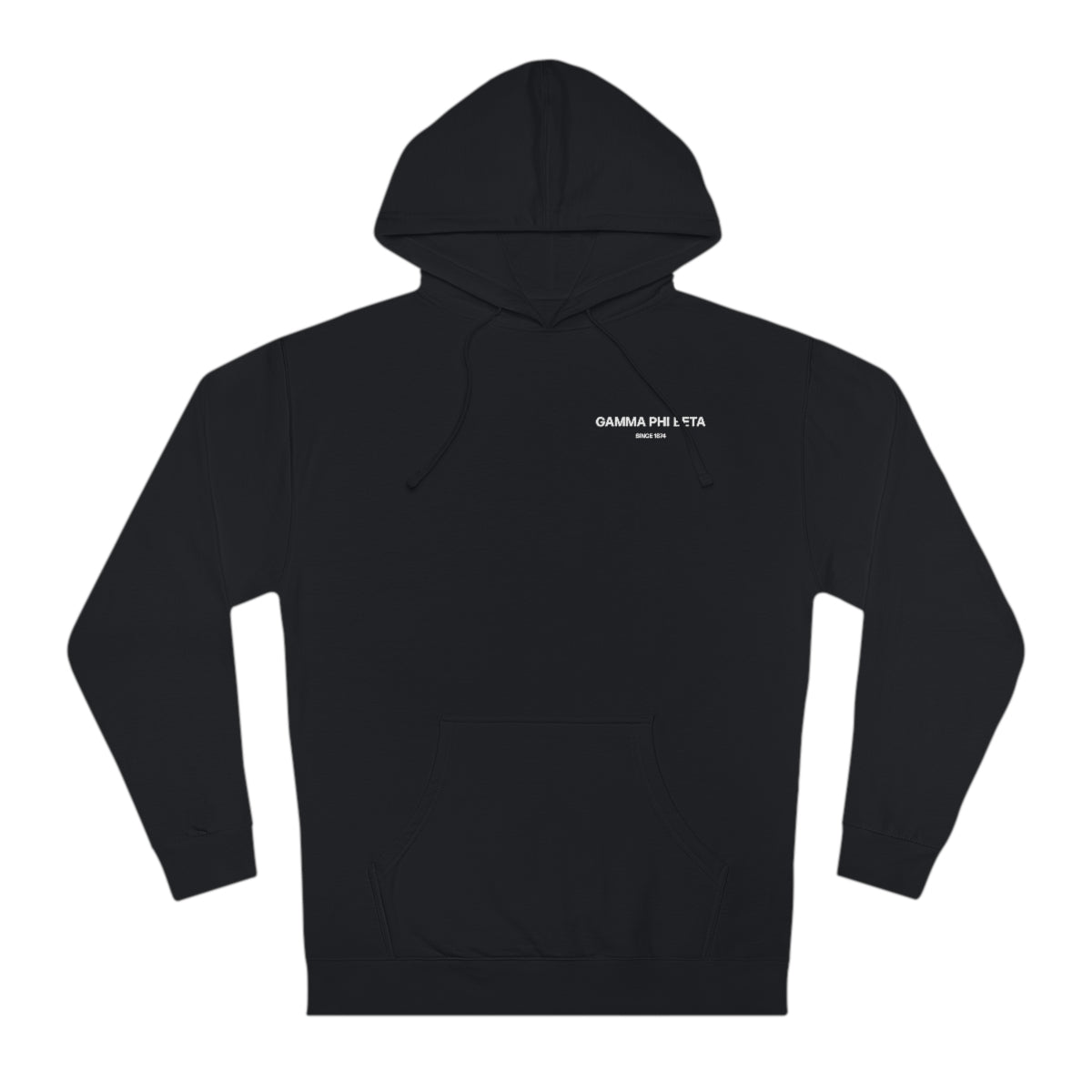 Gamma Phi Beta Simple Trendy Cute Circle Sorority Hoodie Sweatshirt Design Black