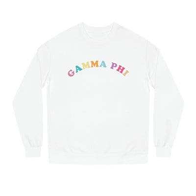 Gamma Phi Colorful Text Cute GPhi Sorority Crewneck Sweatshirt