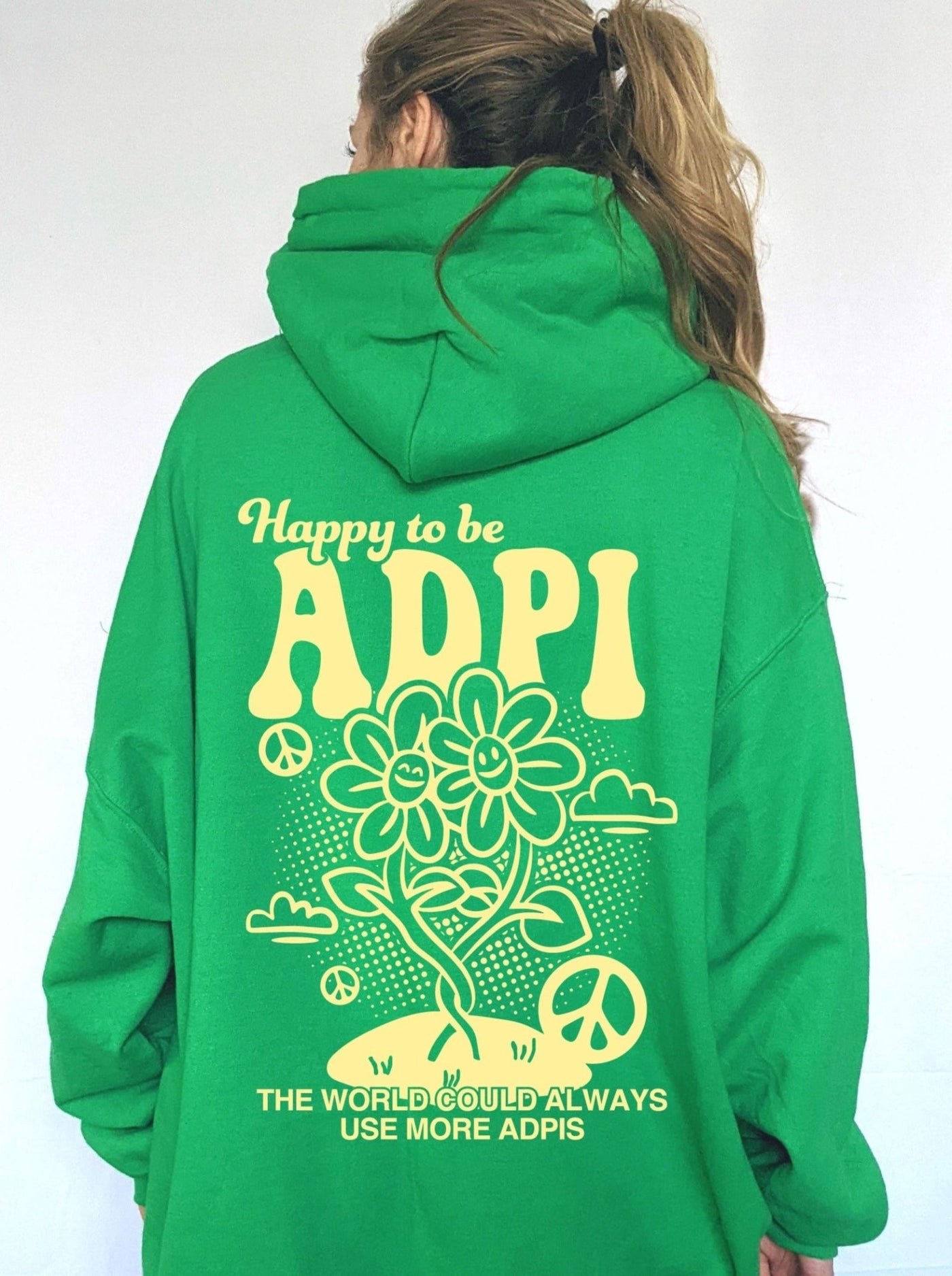 Happy to Be ADPi Sorority Sweatshirt | Trendy Alpha Delta Pi Sorority Hoodie