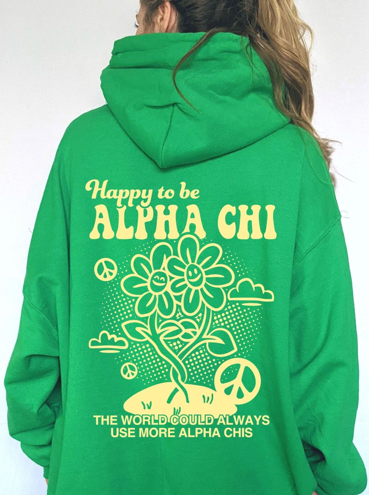 Happy to Be Alpha Chi Omega Sorority Sweatshirt | Trendy AXO Sorority Hoodie