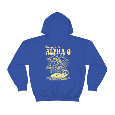 Happy to Be Alpha O Sorority Sweatshirt | Alpha Omicron Pi Trendy Sorority Hoodie