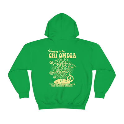 Happy to Be Chi Omega Sorority Sweatshirt | Chi Omega Trendy Sorority Hoodie
