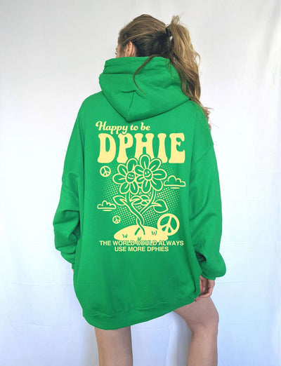 Happy to Be DPhiE Sorority Sweatshirt | Delta Phi Epsilon Trendy Sorority Hoodie