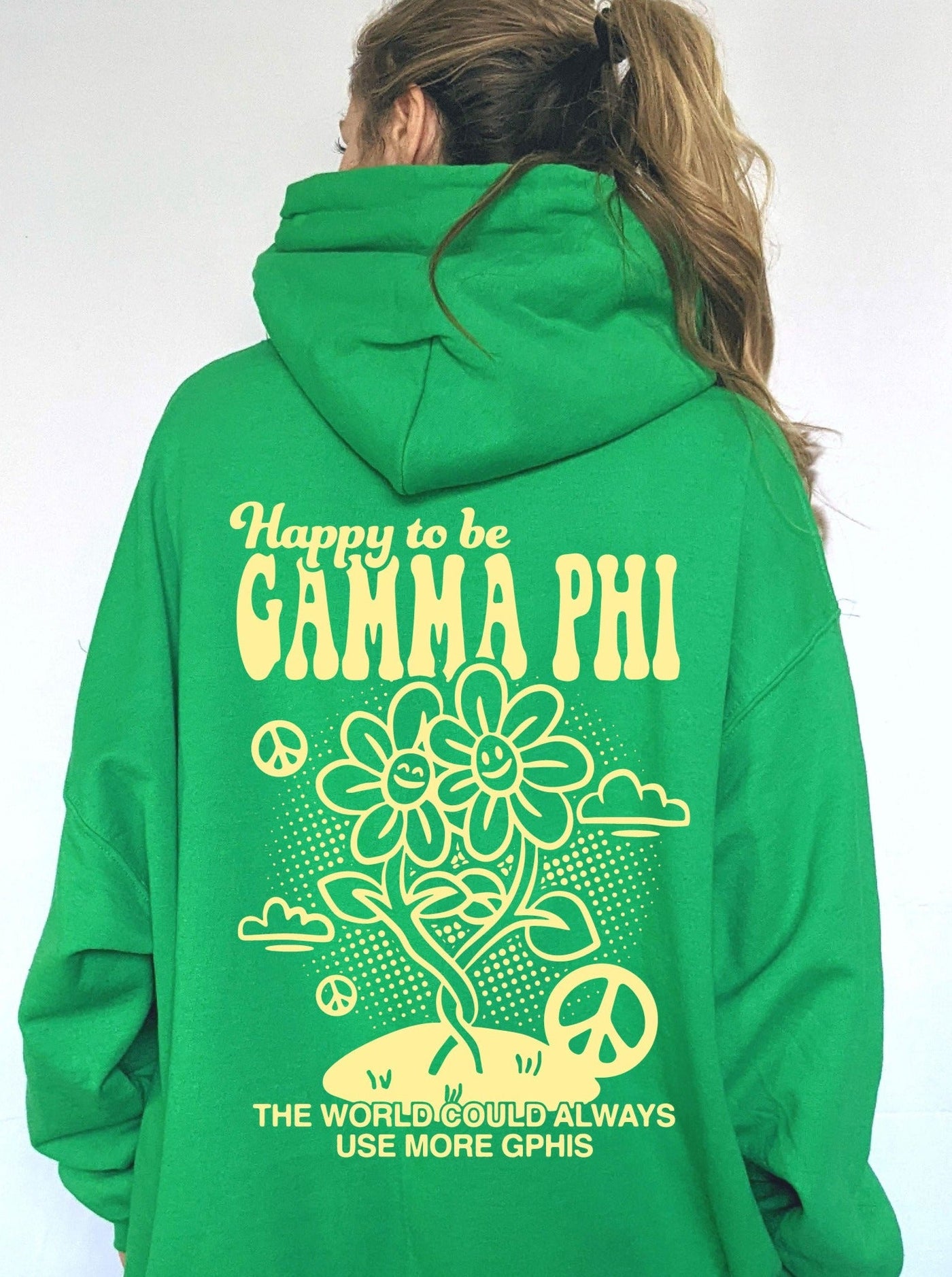 Happy to Be Gamma Phi Sorority Sweatshirt | Gamma Phi Beta Trendy Sorority Hoodie