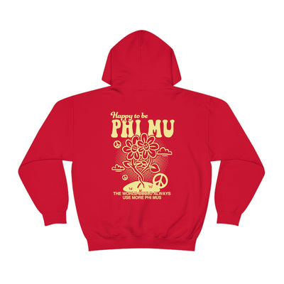 Happy to Be Phi Mu Sorority Sweatshirt | Phi Mu Trendy Sorority Hoodie