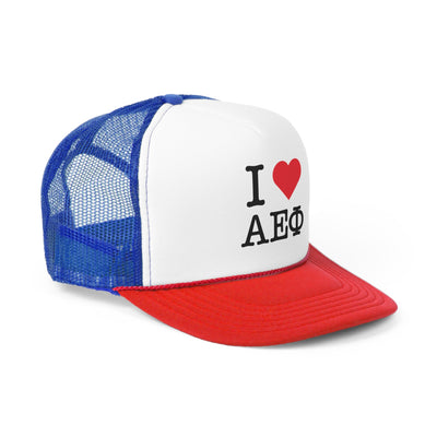 I Heart Alpha Epsilon Phi Sorority Foam Trucker Hat