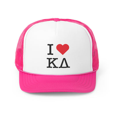 I Heart Kappa Delta Sorority Foam Trucker Hat