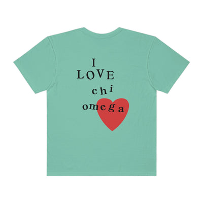 I Love Chi Omega Sorority Comfy T-Shirt