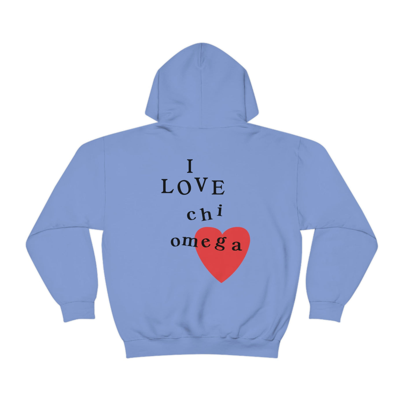 I Love Chi Omega Sorority Sweatshirt | Trendy ChiO Custom Sorority Hoodie