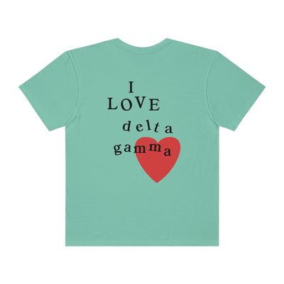 I Love Delta Gamma Sorority Comfy T-Shirt