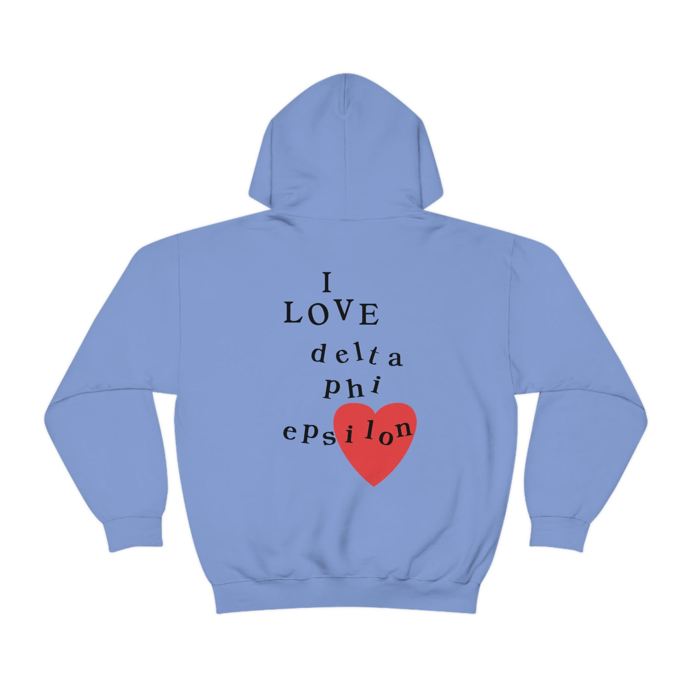 I Love Delta Phi Epsilon Sorority Sweatshirt | Trendy DPhiE Custom Sorority Hoodie