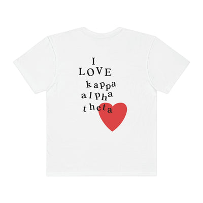 I Love Kappa Alpha Theta Sorority Comfy T-Shirt