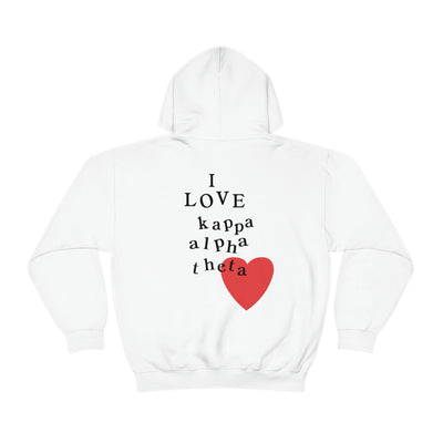 I Love Kappa Alpha Theta Sorority Sweatshirt | Trendy Theta Custom Sorority Hoodie