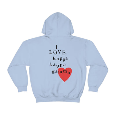 I Love Kappa Kappa Gamma Sorority Sweatshirt | Trendy KKG Custom Sorority Hoodie