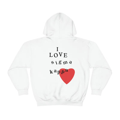I Love Sigma Kappa Sorority Sweatshirt | Trendy Custom Sigma Kappa Sorority Hoodie