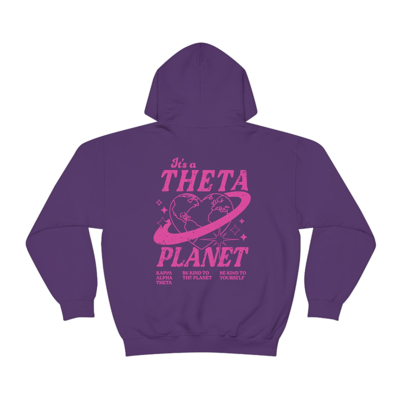 Kappa Alpha Theta Planet Hoodie | Be Kind to the Planet Trendy Sorority Hoodie | Greek Life Sweatshirt | Trendy Sorority Sweatshirt