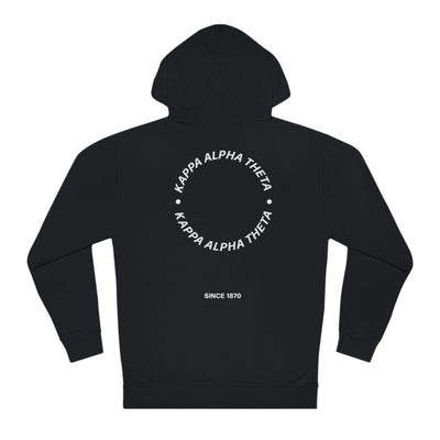 Kappa Alpha Theta Simple Trendy Cute Circle Sorority Hoodie Sweatshirt Design Black