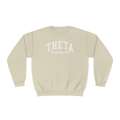 Kappa Alpha Theta Sorority Varsity College Theta Crewneck Sweatshirt