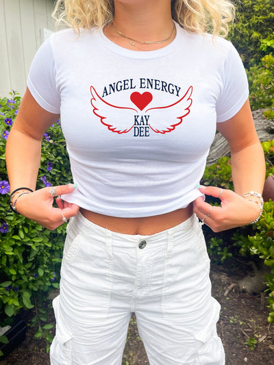 Kappa Delta Angel Energy Sorority Baby Tee Crop Top
