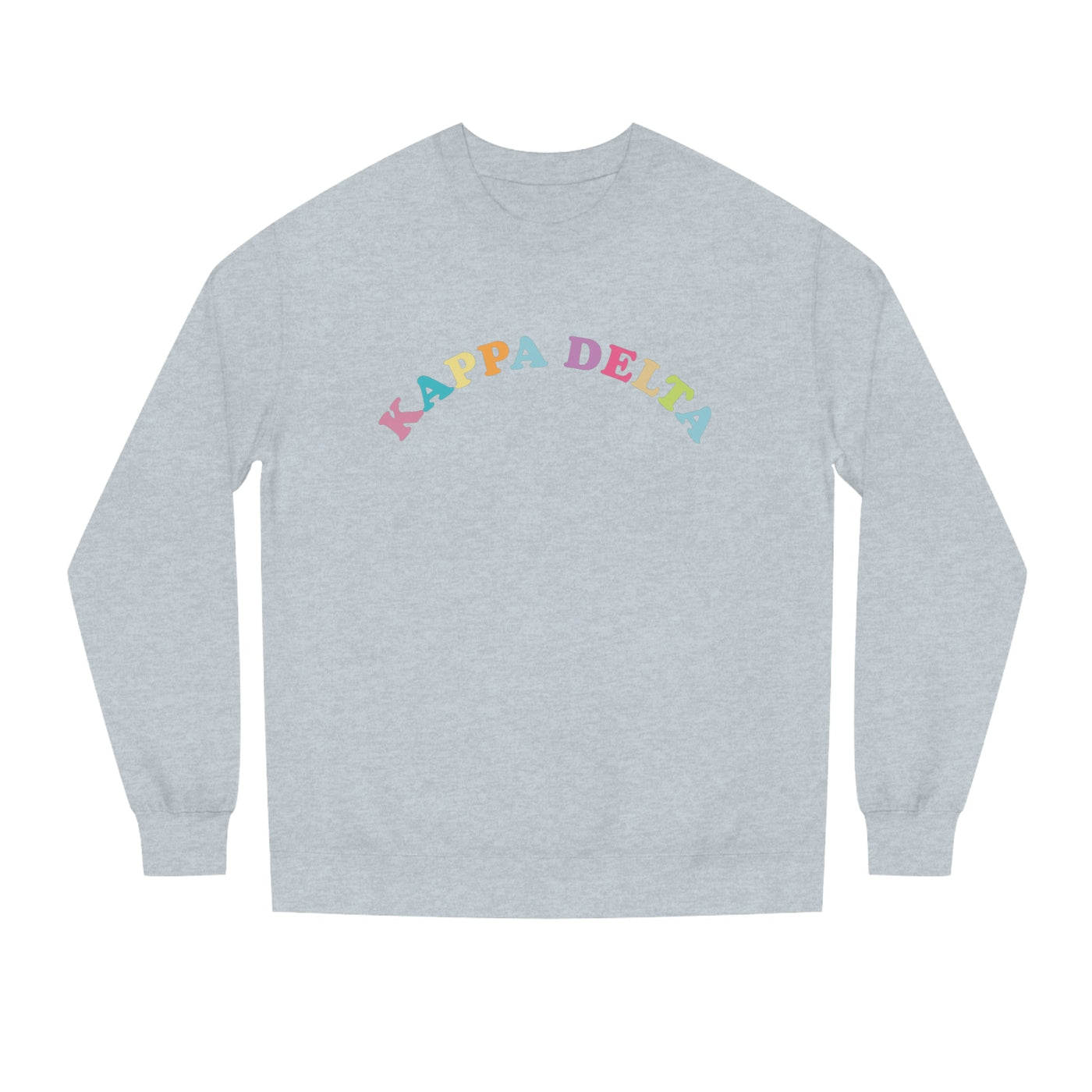 Kappa Delta Colorful Text Cute Kappa Delta Sorority Crewneck Sweatshirt