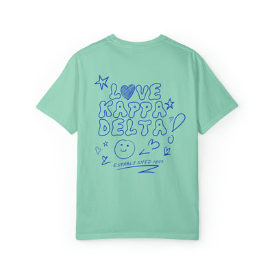 Kappa Delta Love Doodle Sorority T-shirt