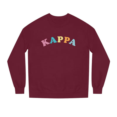 Kappa Kappa Gamma Colorful Text Cute KKG Sorority Crewneck Sweatshirt