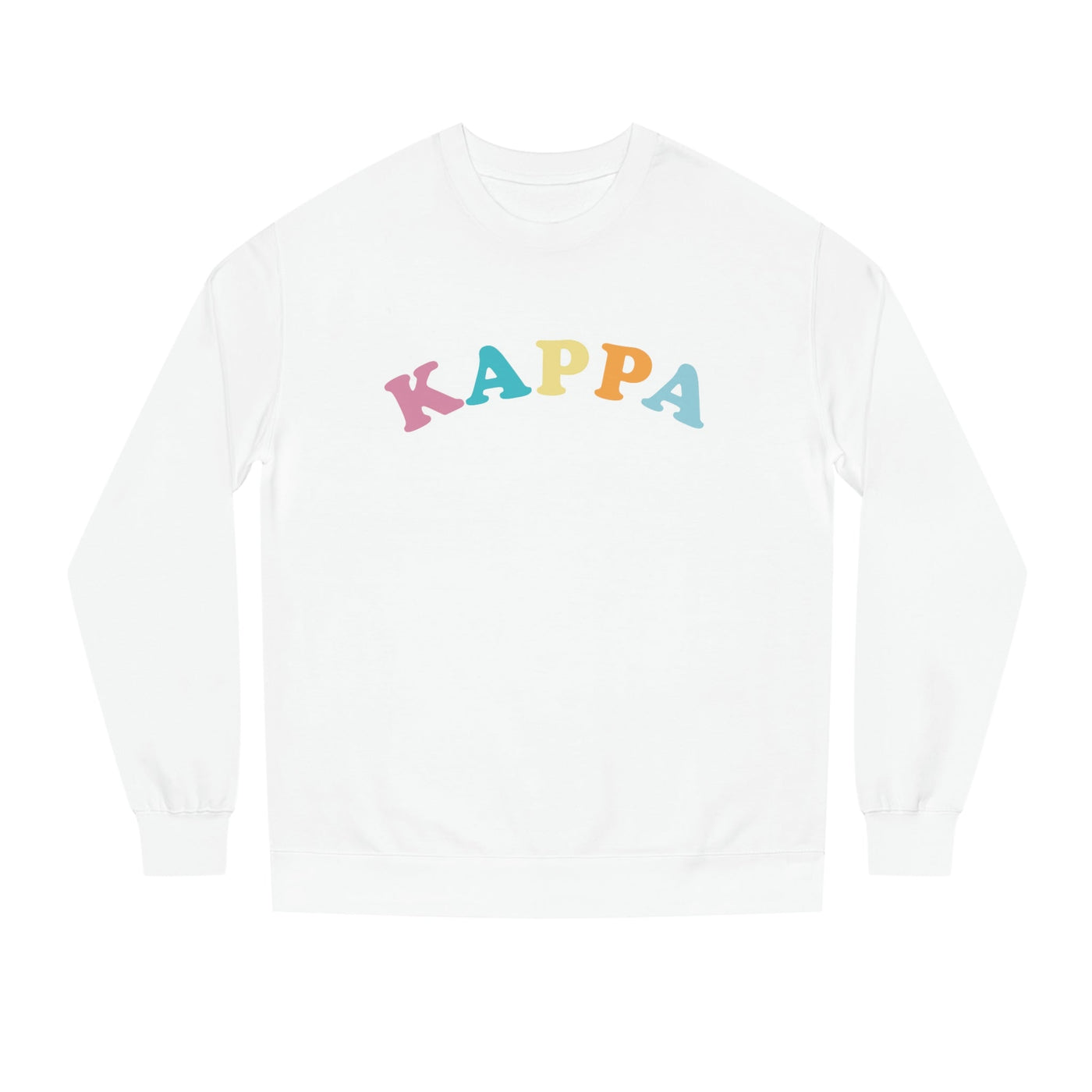 Kappa Kappa Gamma Colorful Text Cute KKG Sorority Crewneck Sweatshirt
