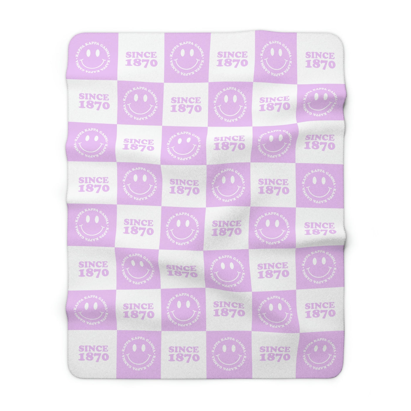 Kappa Kappa Gamma Fluffy Blanket | KKG Cozy Sherpa Sorority Blanket