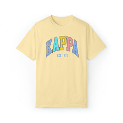 Kappa Kappa Gamma Pastel Varsity Sorority T-shirt