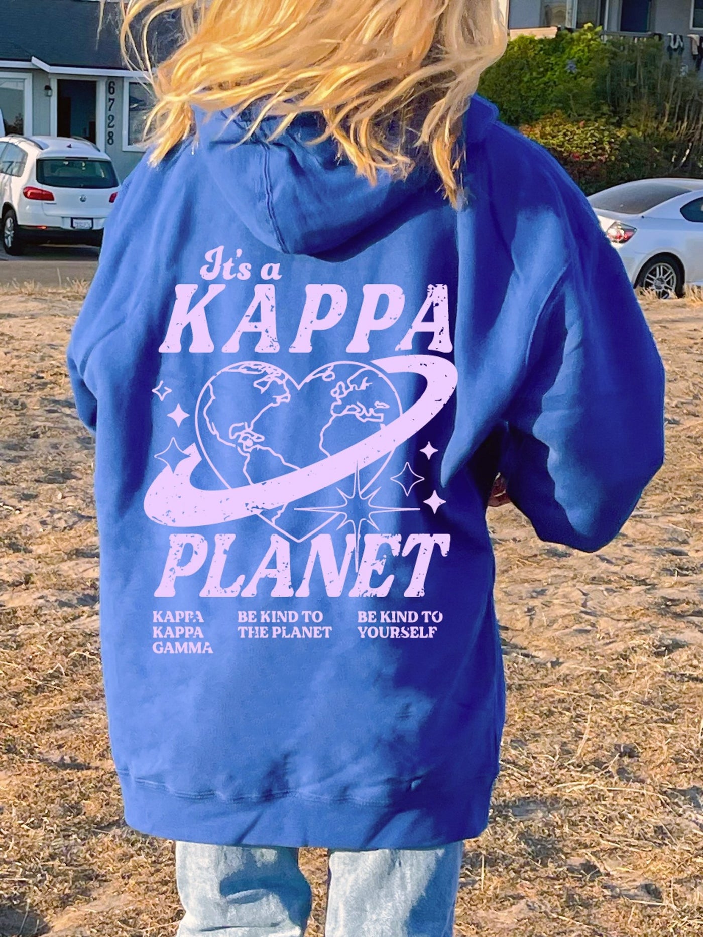 Kappa Kappa Gamma Planet Hoodie | Be Kind to the Planet Trendy Sorority Hoodie