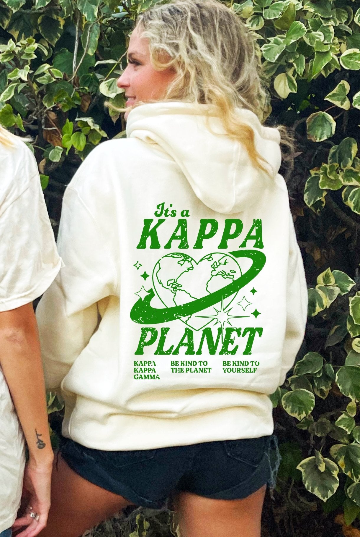 Kappa Kappa Gamma Planet Hoodie | Be Kind to the Planet Trendy Sorority Hoodie | Greek Life Sweatshirt | Kappa comfy hoodie
