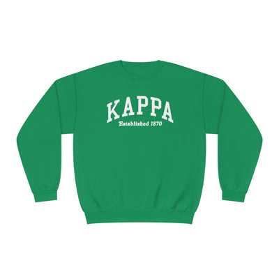 Kappa Kappa Gamma Sorority Varsity College KKG Crewneck Sweatshirt