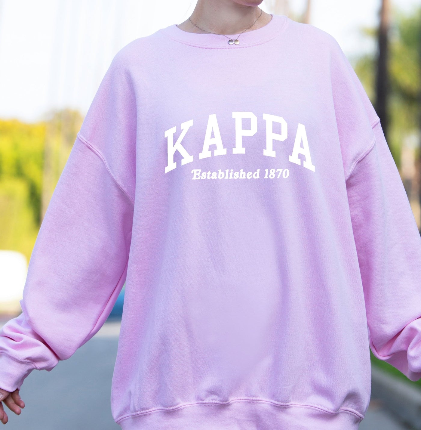 Kappa Kappa Gamma Sorority Varsity College KKG Crewneck Sweatshirt