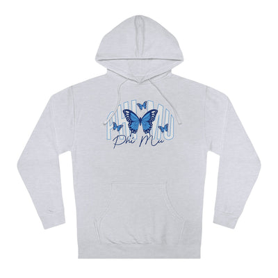 Phi Mu Baby Blue Butterfly Cute Sorority Sweatshirt